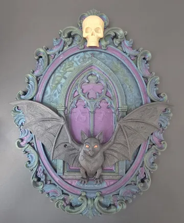 Marco decorativo: The Night Sentine –Gothic Bat Cathedral Wall Decor — vista de referencia 3