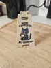 Raised Text - The "More Espresso, Less Depresso" Desk Sign