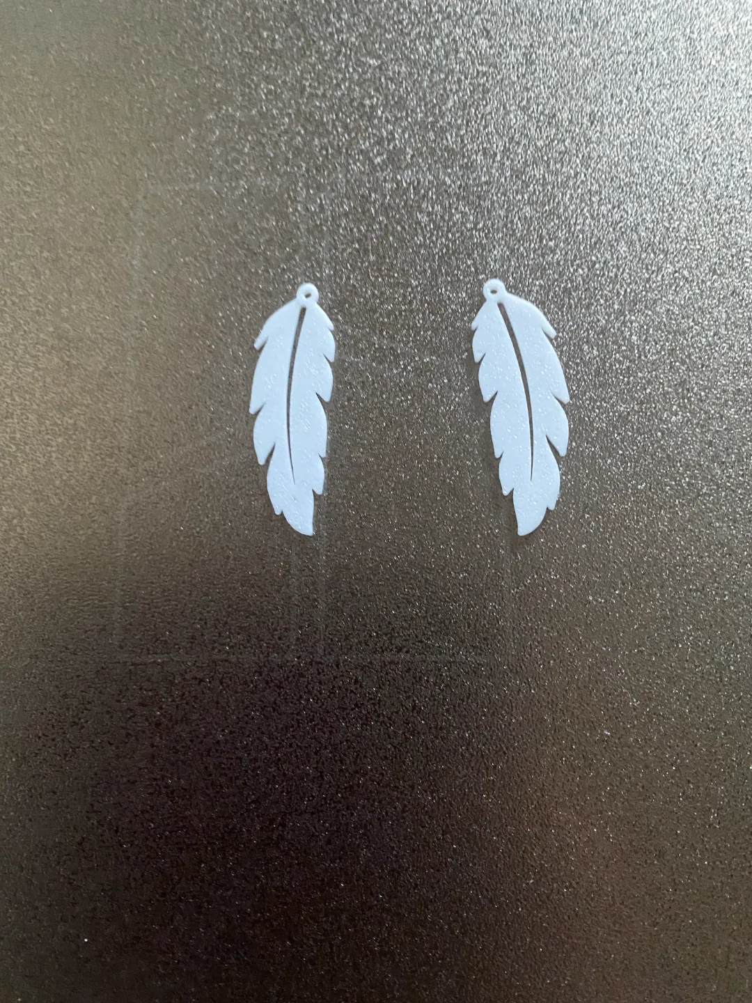 feather earrings view 2