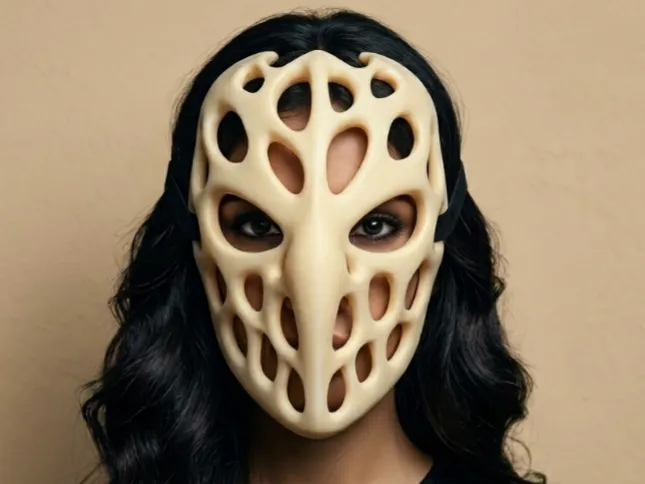 Voronoi Mask | Organic Hollow Mask 
