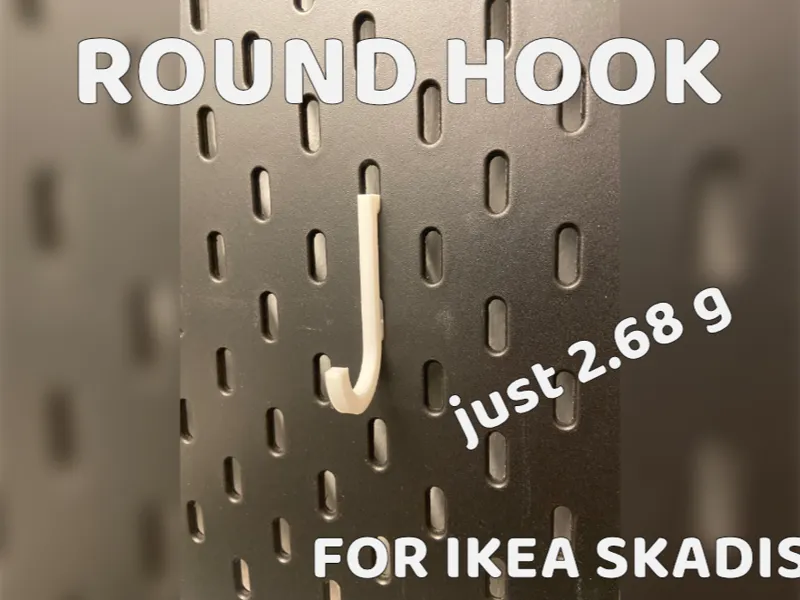 Round Hook for IKEA Skadis 