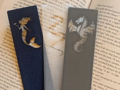 Mythical Creatures Bookmark Set, Mermaid & Dragons