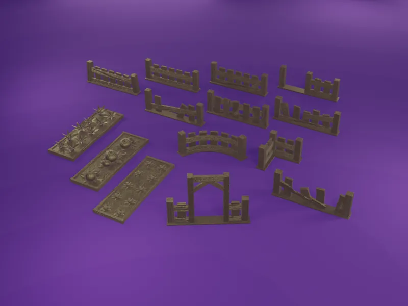 Fence & Garden Terrain – Modular Scatter Terrain