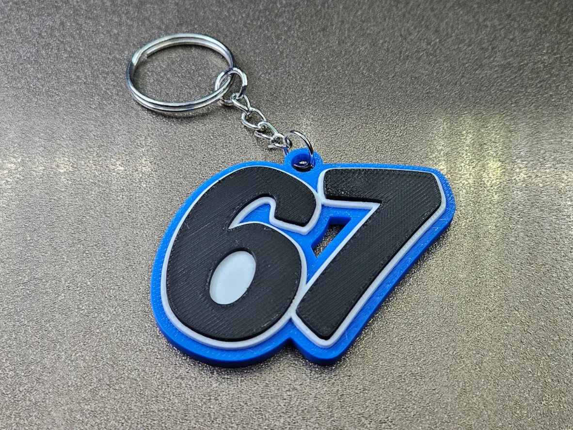 67 Keychain hanger - Free 3D Print Model - MakerWorld
