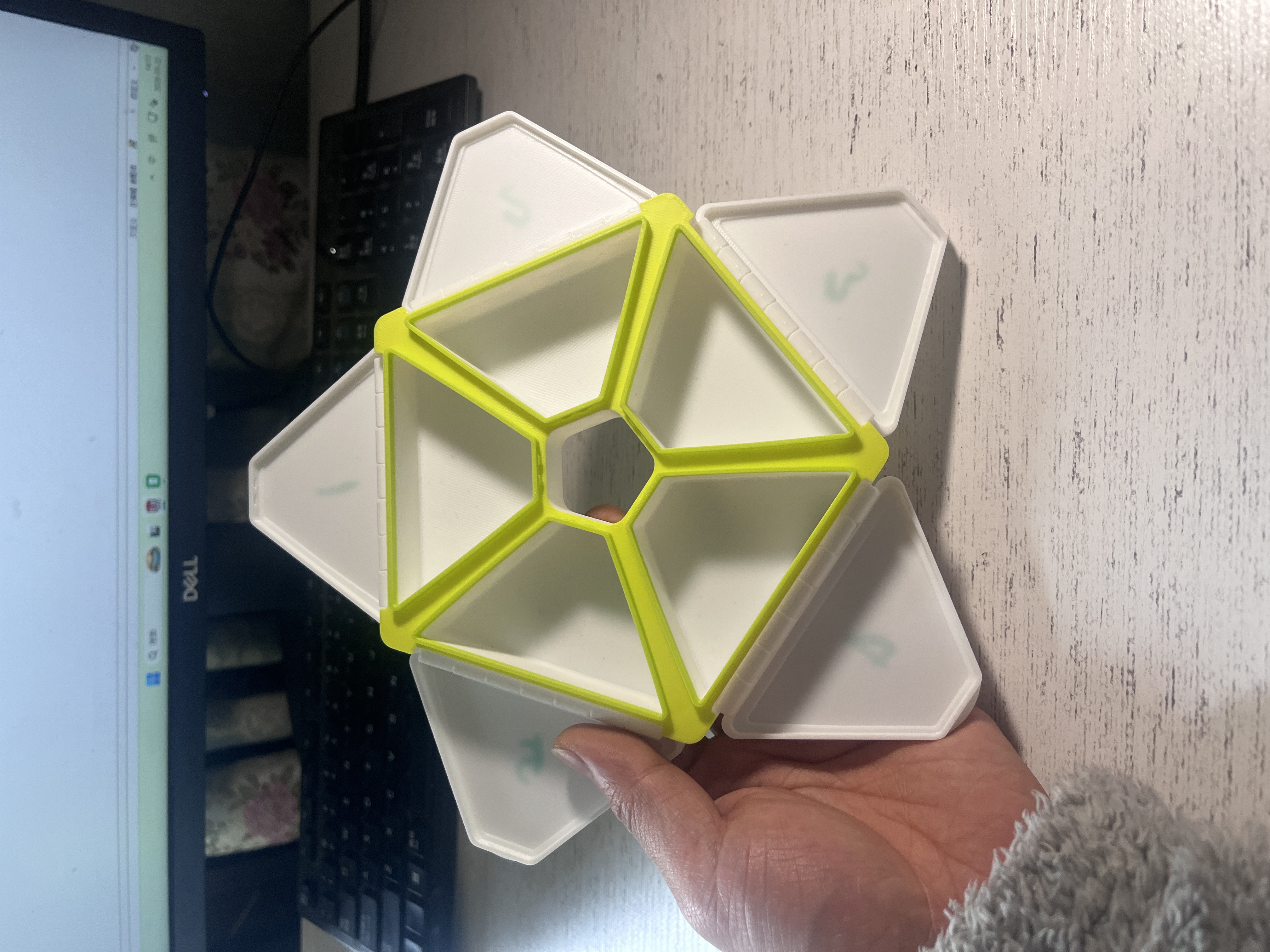 Miniatura 1 do modelo 3D 一体打印五角星五合一首饰盒/收纳盒/零件盒（无需支撑无需五金无需组装）