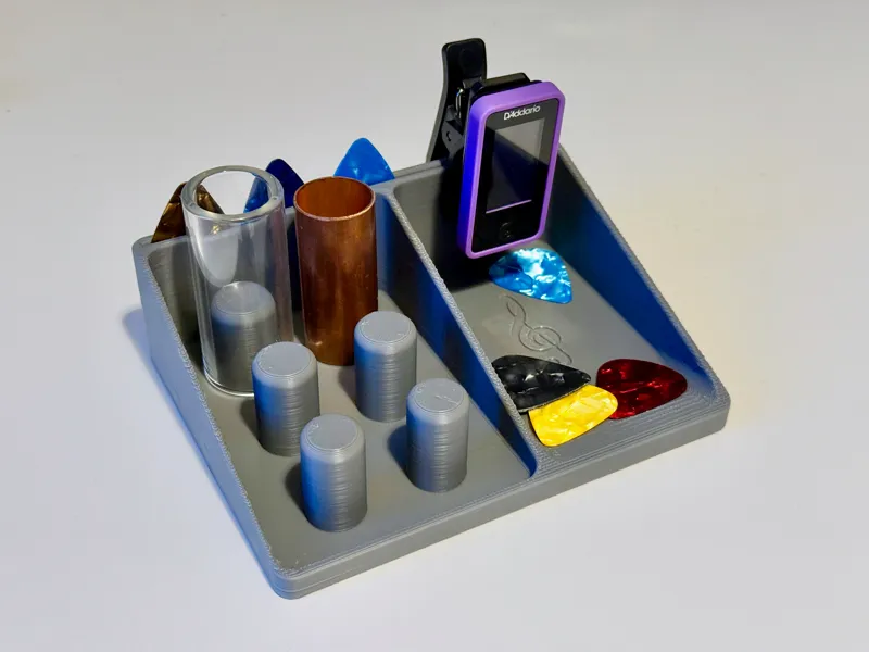 Guitar Pick and Slide Desk Organiser