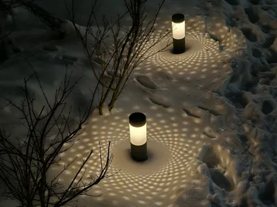 Basket Pattern Solar Insert Outdoor Lamp