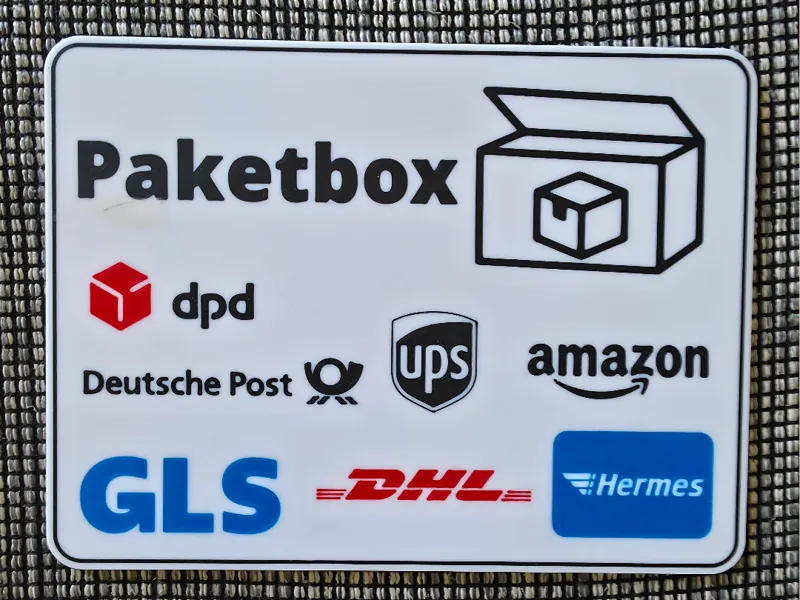 Paketbox Schild