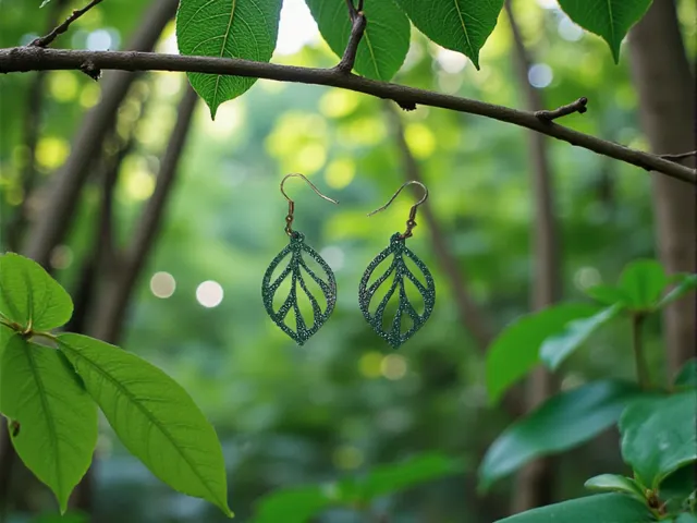 Minimal leaf earrings