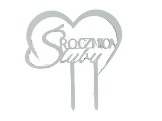 topper rocznica Ślubu duzy w sercu