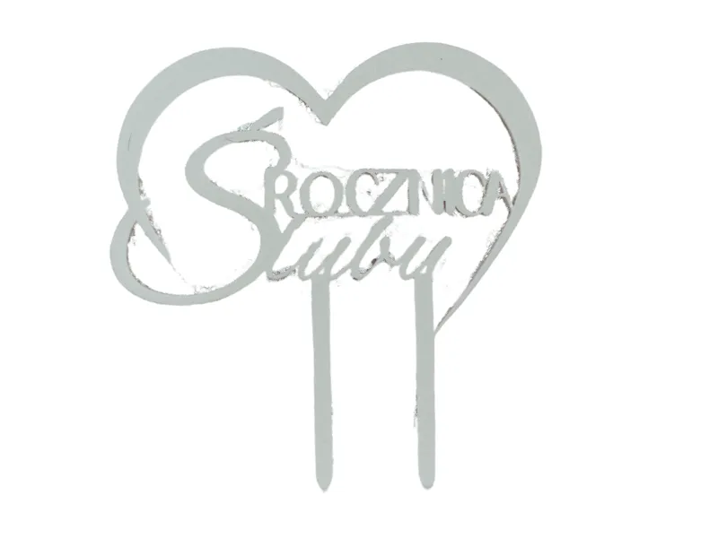 topper rocznica Ślubu duzy w sercu