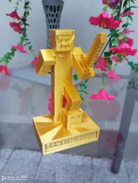 Trophée doré tueur de zombies (Minecraft) — photo 3