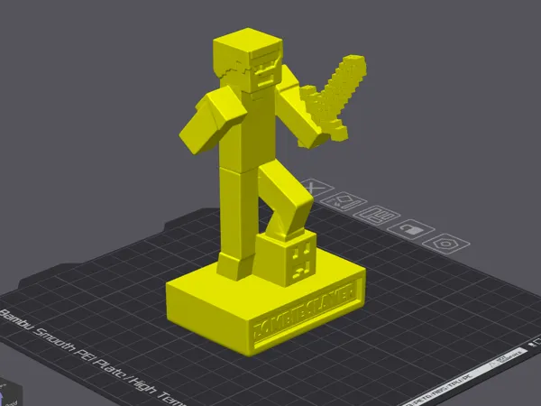 Trophée doré tueur de zombies (Minecraft)