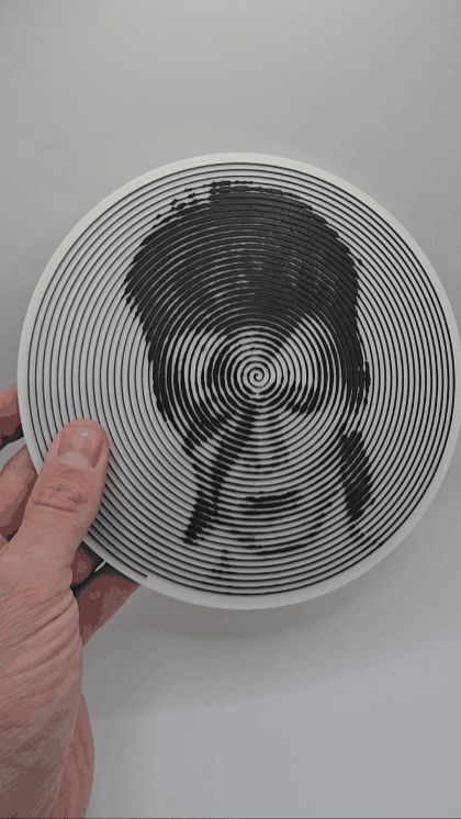 DAVID BOWIE SPIRAL PORTRAIT PLAQUE
