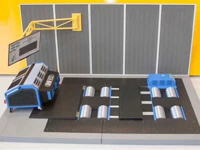 Miniature Dyno Test Center Diorama, 1:18 Scale