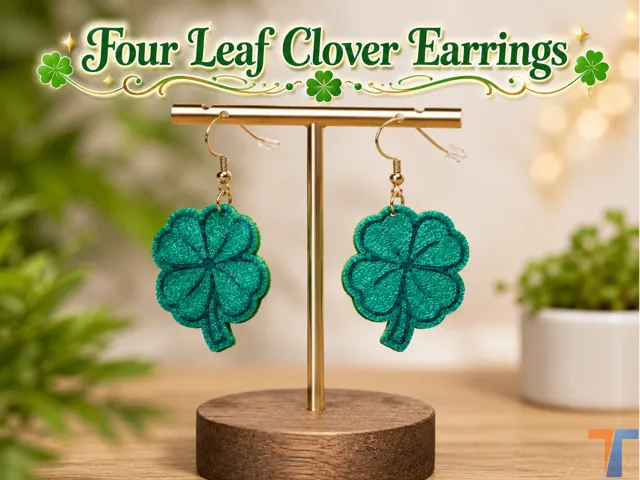 Shamrock 4 Leaf Clover Earrings