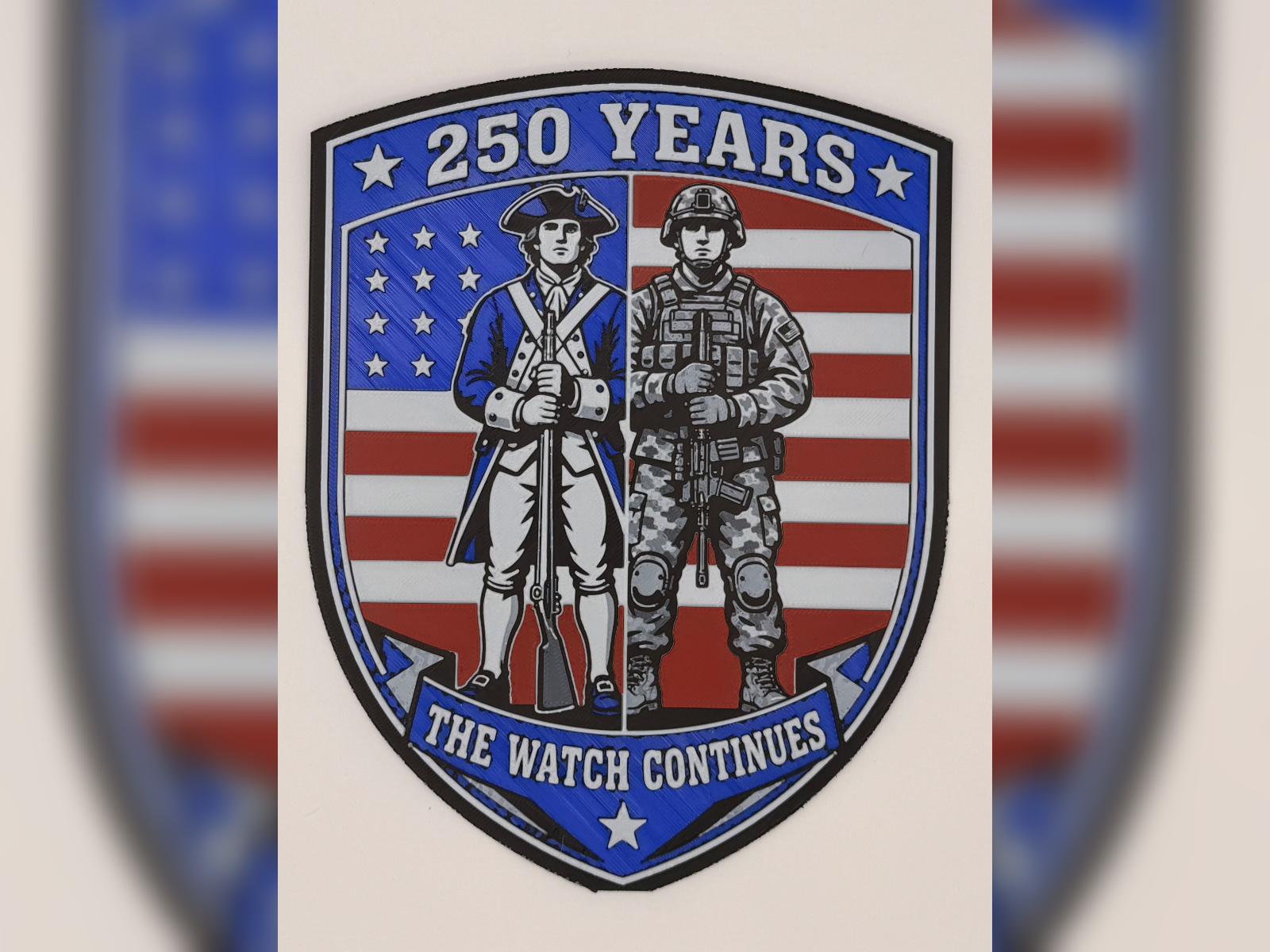 The Watch Continues 250 Years hueforge print