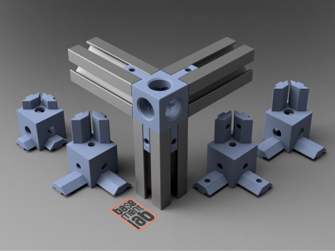 2020 Connection 3Way CUBE Corner Bracket _Profile 
