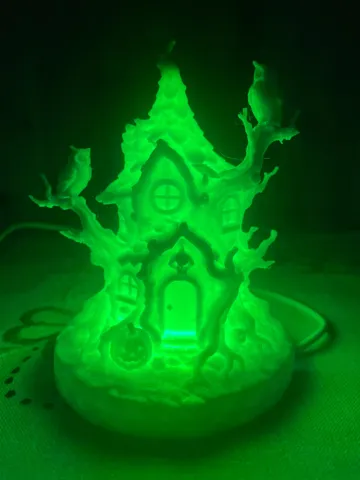 Adorno temático: Halloween Witch Tree Lighting House — vista de referencia 3