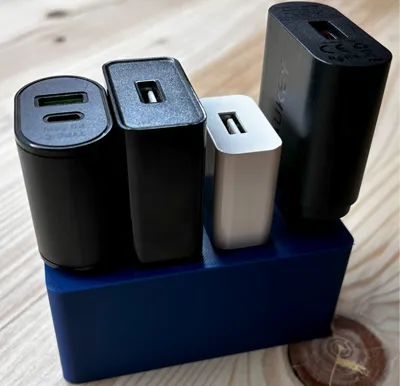 Support rangement chargeur téléphone