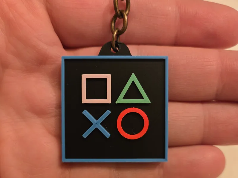Playstation Buttons Keychain