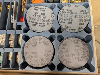 Gridfinity 5 inch Sanding Disc Trays