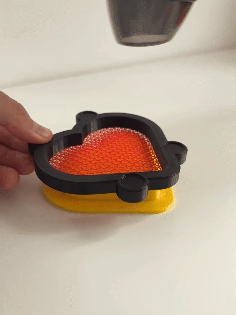 Thermoformed flexible hearts view 2