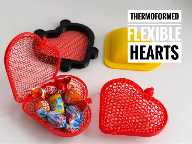 Thermoformed flexible hearts