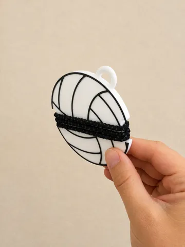 Accesorio para sujetar ligas de cabello: Volleyball Ponytail Holder | Hair Tie Organizer — vista de referencia 3