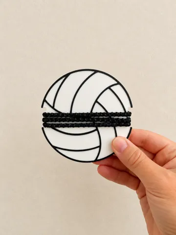 Accesorio para sujetar ligas de cabello: Volleyball Ponytail Holder | Hair Tie Organizer — vista de referencia 5