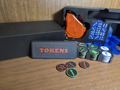 Portable Wargaming Accessories Case with tokens