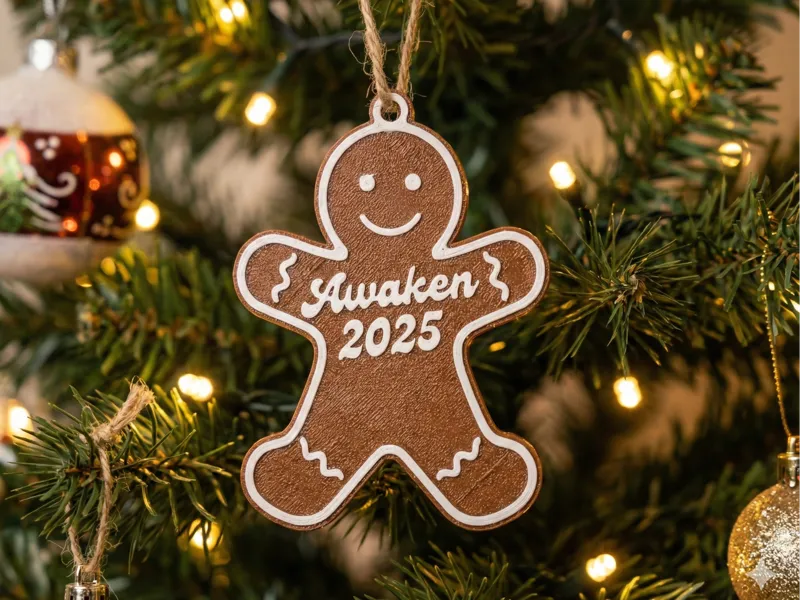 Awaken 2025 Gingerbread Man Ornament