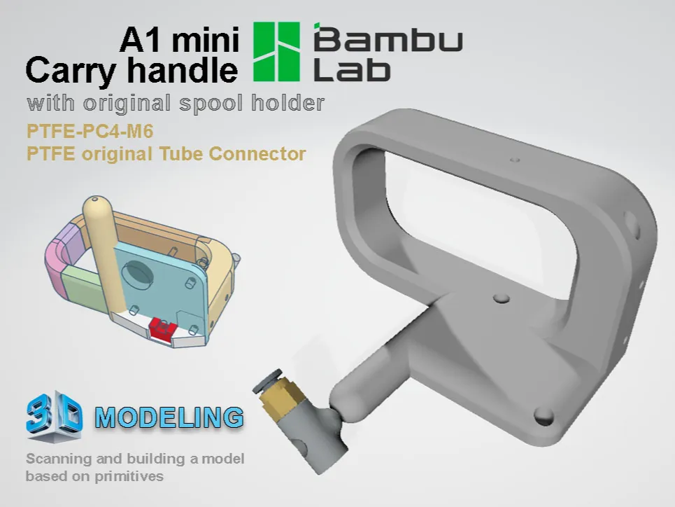 bambulab A1 printer carrying handle - Free 3D Print Model - MakerWorld
