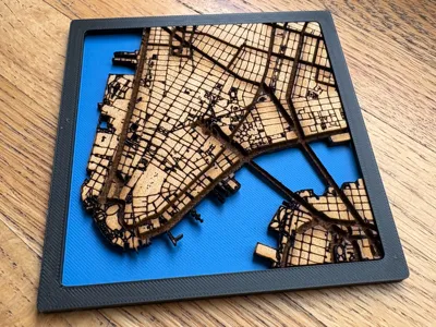 4in Frame for 3mm basswood with ocean background