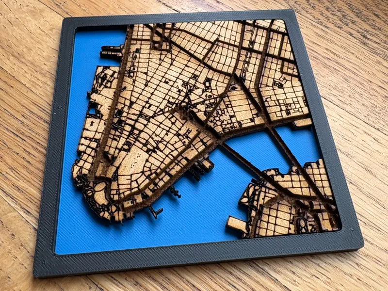 4in Frame for 3mm basswood with ocean background