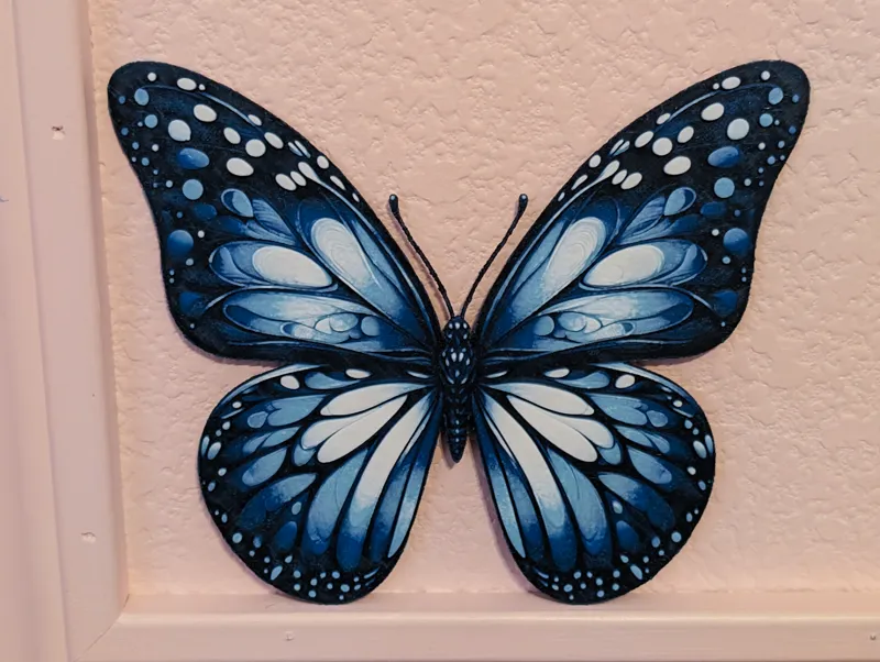 Blue Butterfly Wall Art (HueForge)