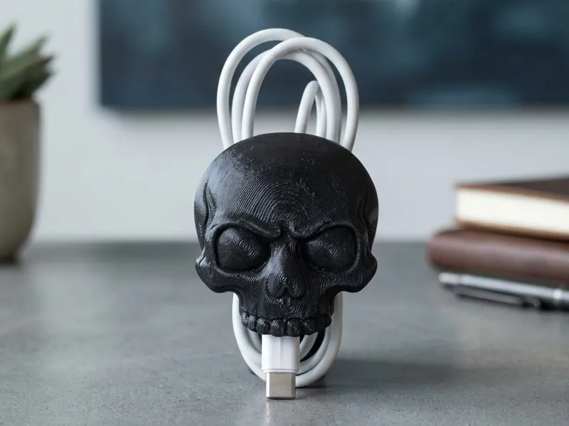 Grim Gear: Skull Cable Tidy with Locking Clip