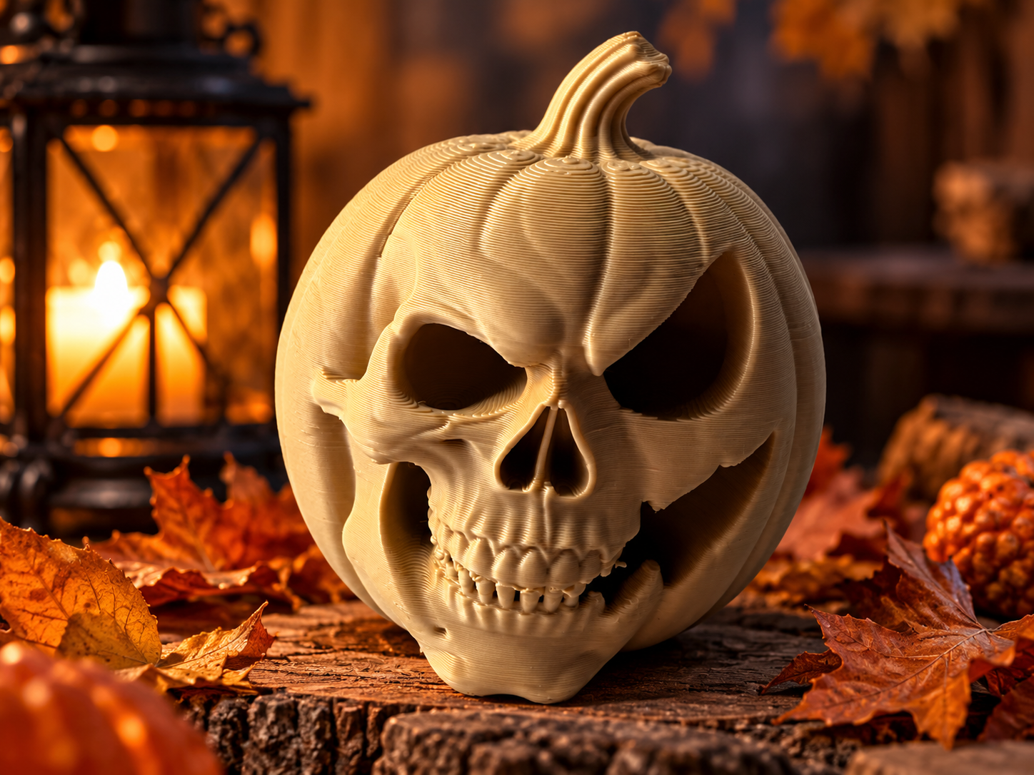 Pumpkin Skull – Dark Halloween Decoration 3D model