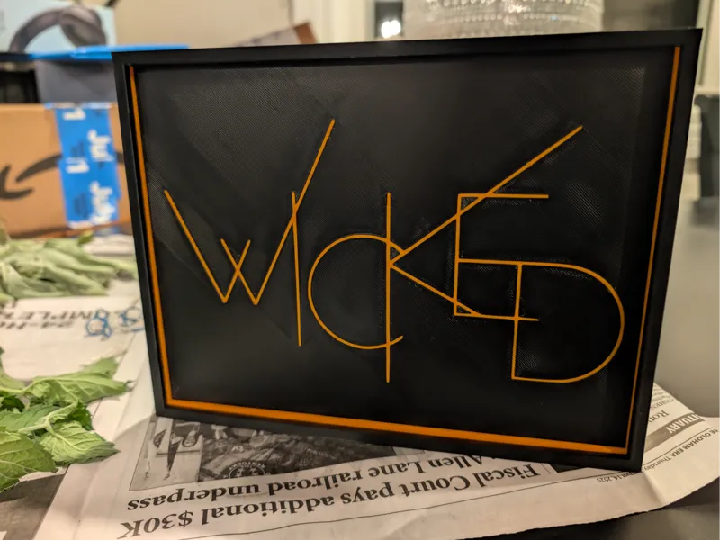Halloween Wicked Art Deco Letterbox Sign