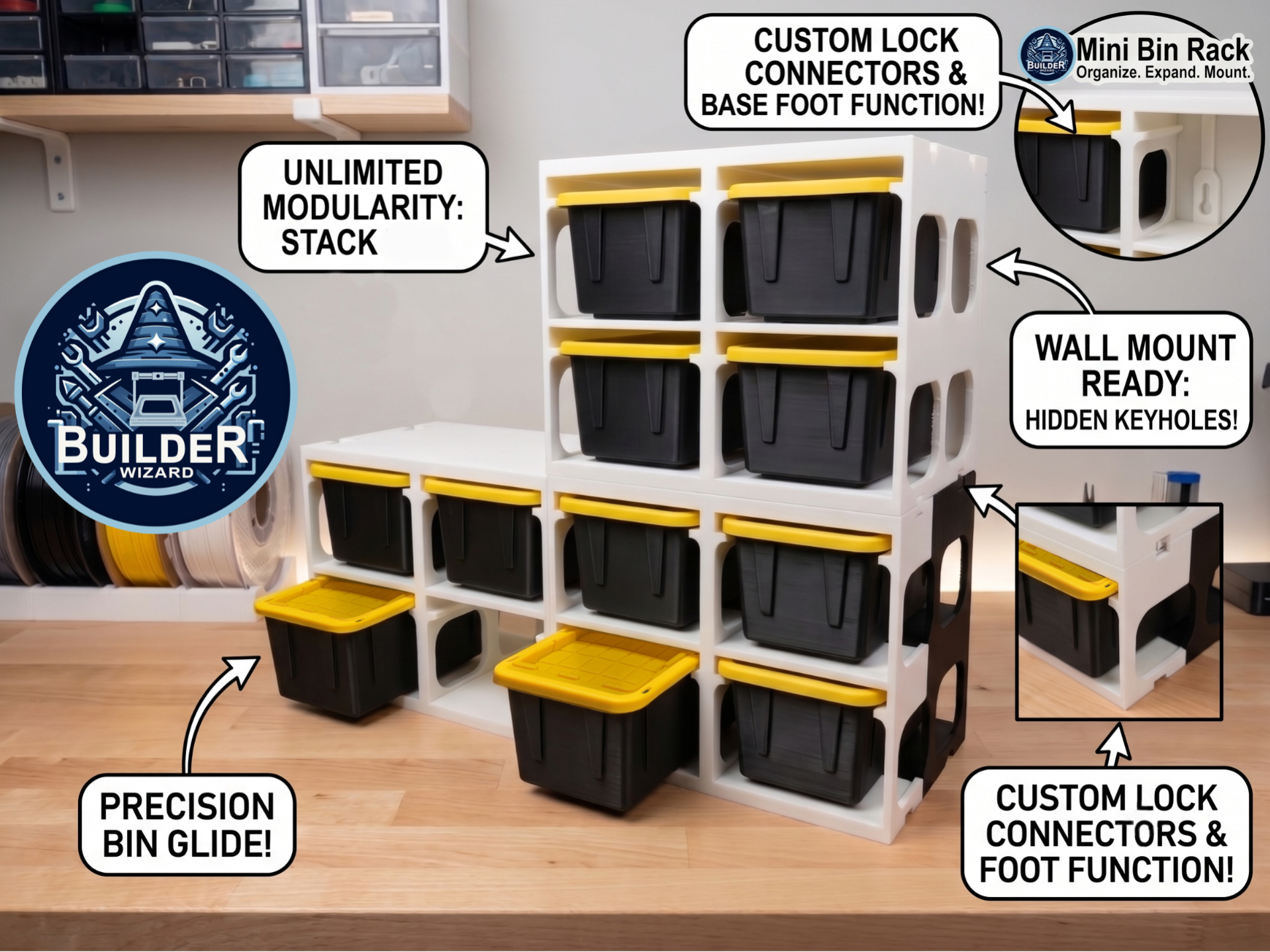 Mini Bin Rack System - 1