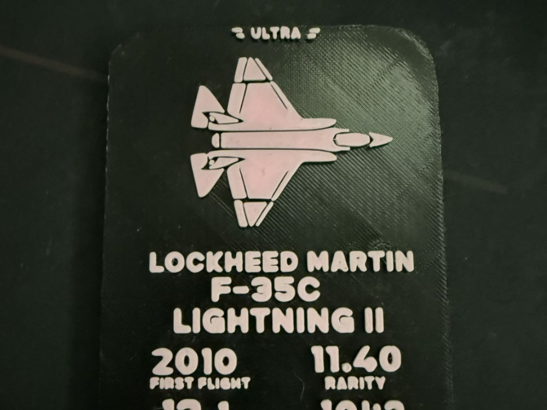 F-35C Skycard style stat card