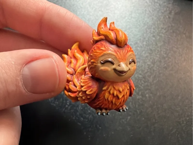 Cute Phoenix–Kawaii Firebird (Tiny DnD Series)