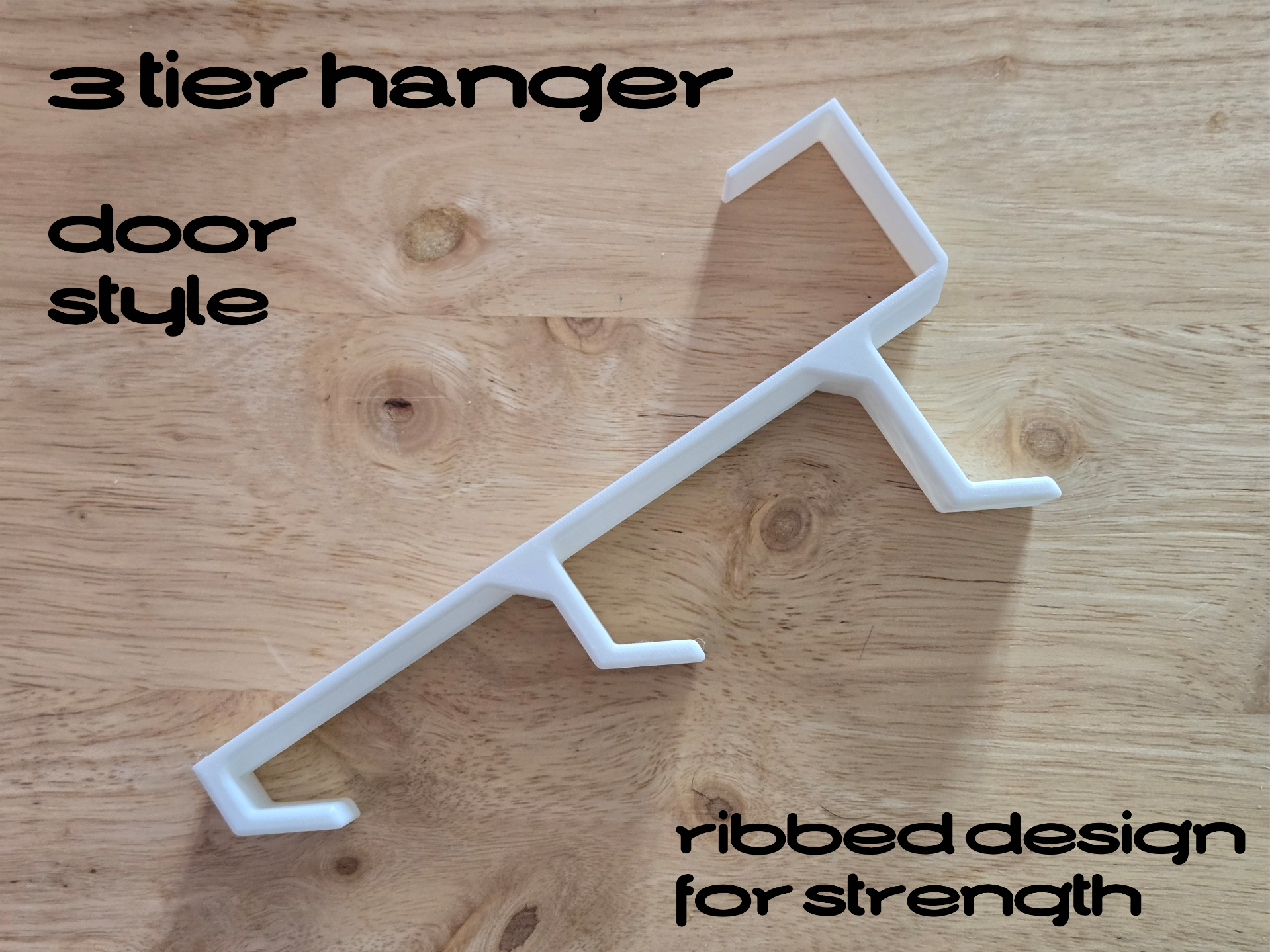 3 Tier Door Hanger - Dual Ribbed Design
