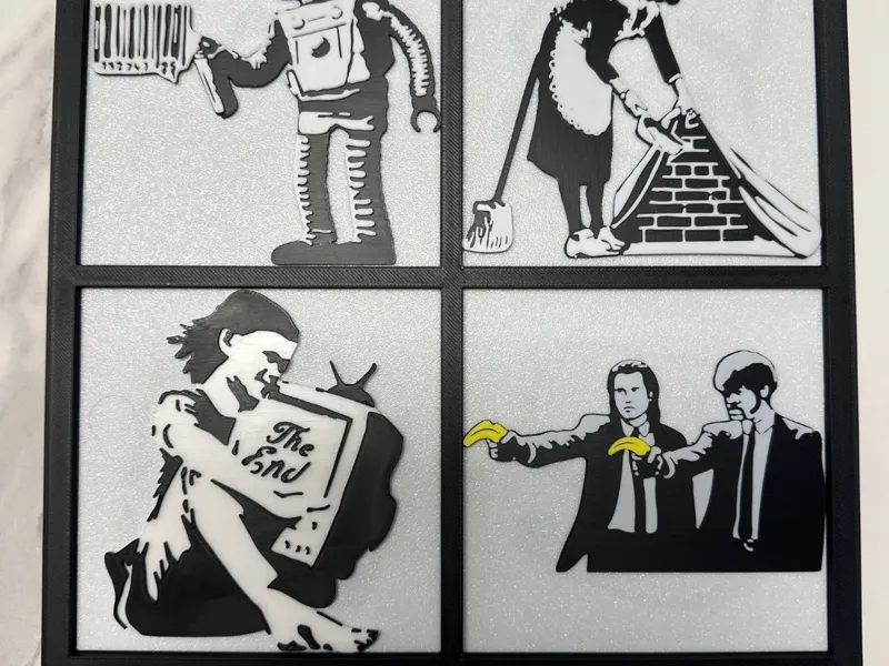 Banksy - Collage 4 Immagini