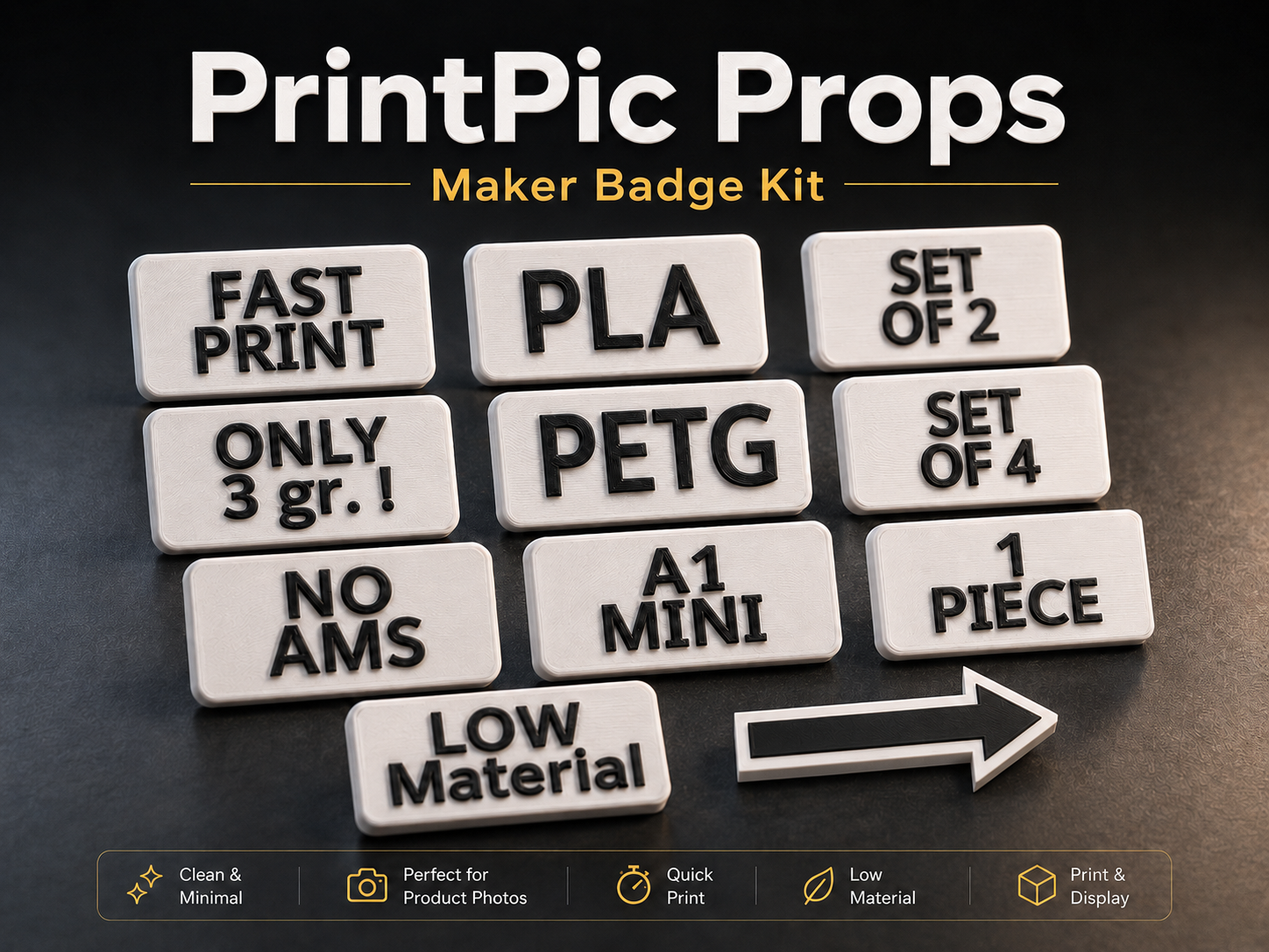 PrintPic Props | Maker Badge Kit