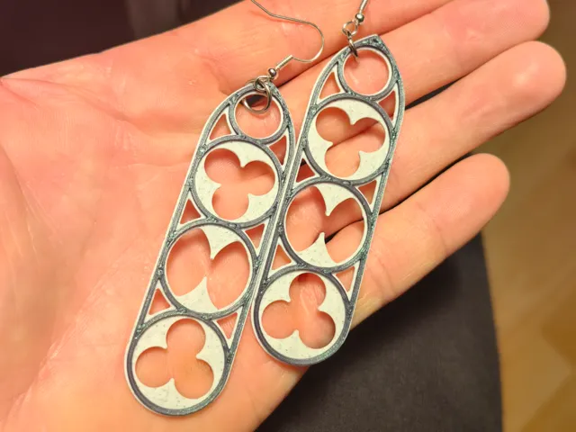 Long Gothic Window Earrings