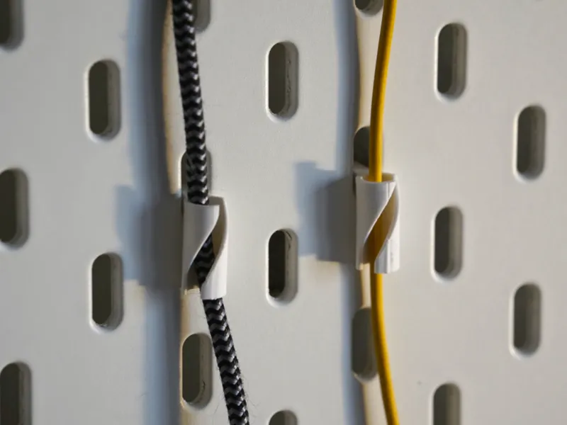 Cable Clip For Ikea Skadis Pegboard 