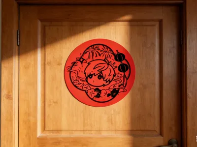 Love and Deepspace - New Year Paper-cut - Fu Character Door Sticker (All 5 characters included)