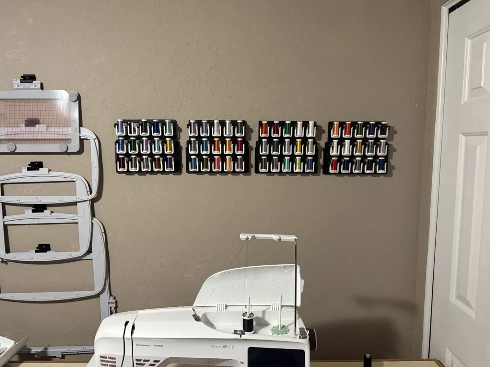 Wall Thread Rack 3d File Portable Embroidery Thread Rack - Free 3D Print Model - MakerWorld