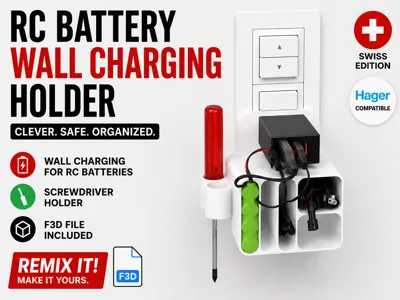 RC Battery Wall Charging Organizer